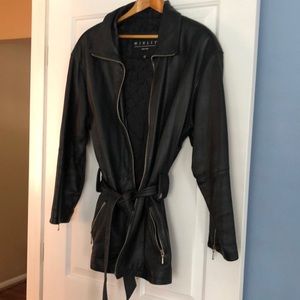 Black leather jacket
